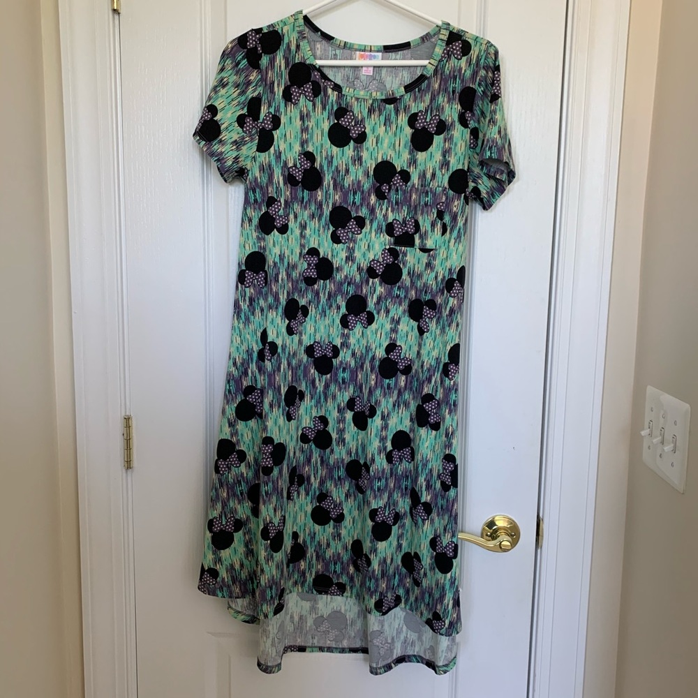 LuLaRoe DISNEY Carly Dress: S Abstract Mickey
